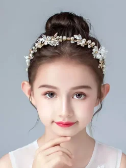 Couronne de fille de fleur accessoire de cheveux