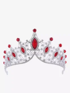 Couronne vintage dorée pour femme en alliage de cristal coiffe de reine et de princesse