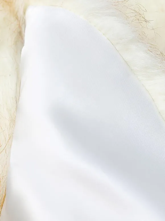 Couverture de mariage en fausse fourrure hauts beiges couverture de mariée