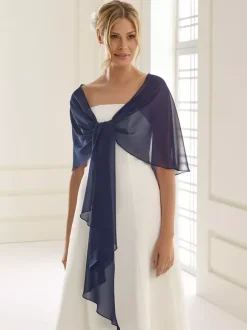 Couverture de mariée en mousseline de soie ivoire
