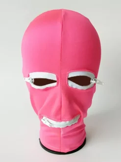 Couvre-chef en lycra et élasthanne avec fermeture éclair déguisement sexy et mignon pour femme idéal pour le cosplay ou le club