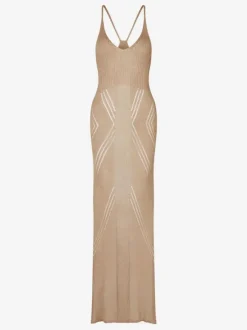 Couvre-Maillot pour femmes kaki Tricoté col en V sans manches dos nu été Sexy maillots de bain