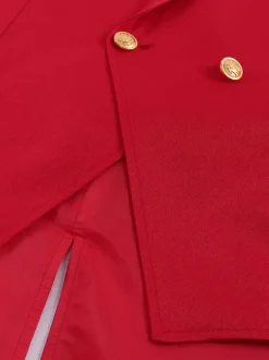 Cravate en polyester à manches longues et boutons vintage rouges vintage pour costumes rétro pour homme Bourgogne