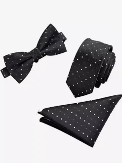 Cravate Ensemble Pour Homme Carré De Poche Bouton Accessoire Costume Chic