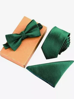 Cravate Ensemble Pour Homme Carré De Poche Bouton Accessoire Costume Chic