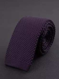 Cravate tricotée chic pour homme en polyester moderne
