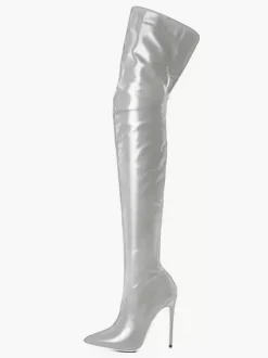 Cuissardes femme talon haut bout pointu