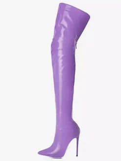 Cuissardes femme talon haut bout pointu
