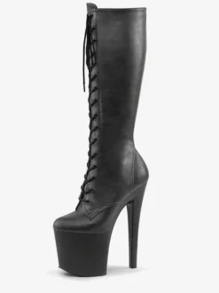 Cuissardes sexy femme talon haut plateforme à lanière