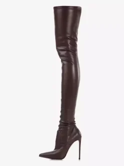 Cuissardes pour femmes bottes sexy à bout pointu et talons hauts