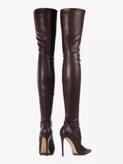 Cuissardes pour femmes bottes sexy à bout pointu et talons hauts