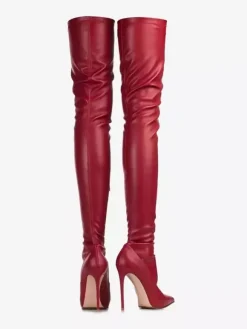 Cuissardes pour femmes bottes sexy à bout pointu et talons hauts