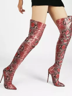 Cuissardes pour femmes bottes à bout pointu et talons hauts cuissardes