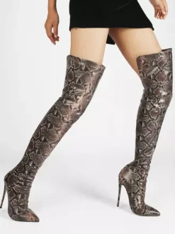 Cuissardes pour femmes bottes à bout pointu et talons hauts cuissardes