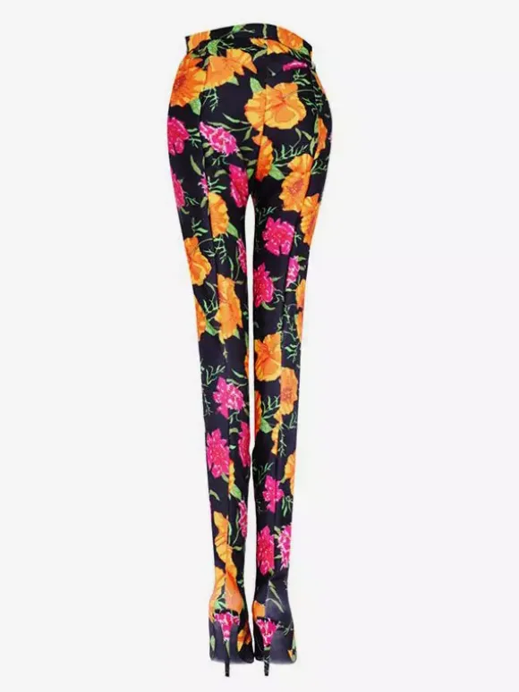 Cuissards Bout Pointu Talon Aiguille Tissu Élastique Pour Femmes