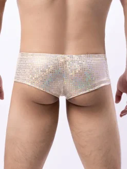 Culottes sexy pour hommes en polyester noir lingerie pour hommes