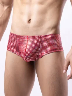 Culottes sexy pour hommes en polyester noir lingerie pour hommes