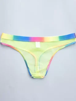 Culotte sexy pour homme Lingerie transparente bleue pour homme