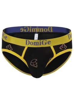 Culotte Sexy Pour Hommes Jaune Imprimé Rayon Tanga Lingerie Hommes
