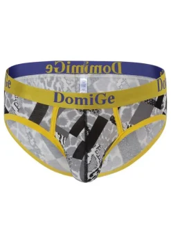 Culotte Sexy Pour Hommes Jaune Imprimé Rayon Tanga Lingerie Hommes