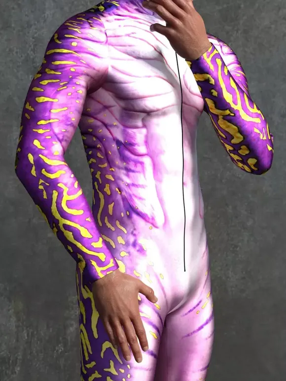 Cyberpunk Combinaisons Zentai à motifs Combinaison camouflage caméléon vert Body imprimé 3D Texture peau de reptile