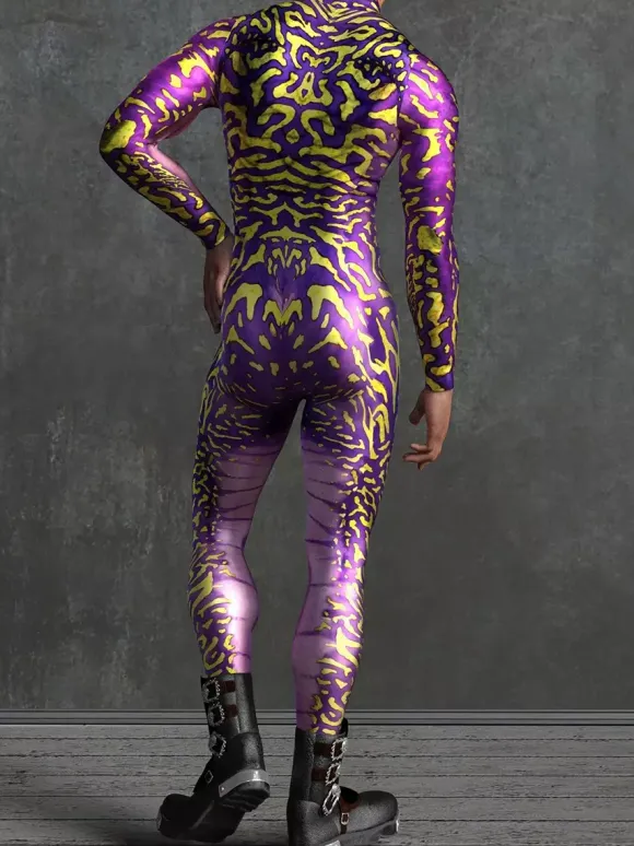 Cyberpunk Combinaisons Zentai à motifs Combinaison camouflage caméléon vert Body imprimé 3D Texture peau de reptile