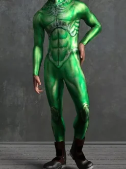 Cyberpunk Combinaisons Zentai à motifs Combinaison camouflage caméléon vert Body imprimé 3D Texture peau de reptile