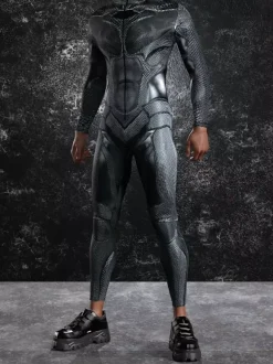 Cyberpunk Combinaisons zentai motifs Halloween Combinaison Catsuit à fermeture éclair pour homme adulte imprimée en 3D pour jeu fête zentai cosplay festival rave robot