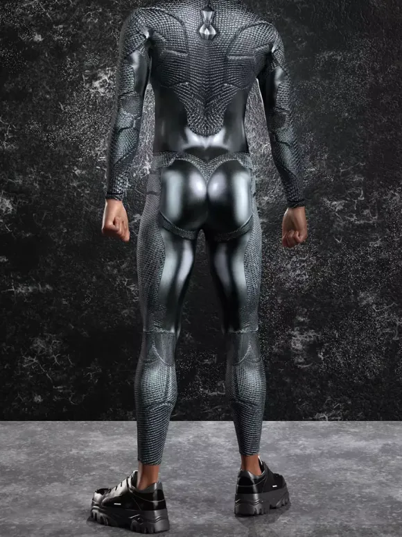 Cyberpunk Combinaisons zentai motifs Halloween Combinaison Catsuit à fermeture éclair pour homme adulte imprimée en 3D pour jeu fête zentai cosplay festival rave robot