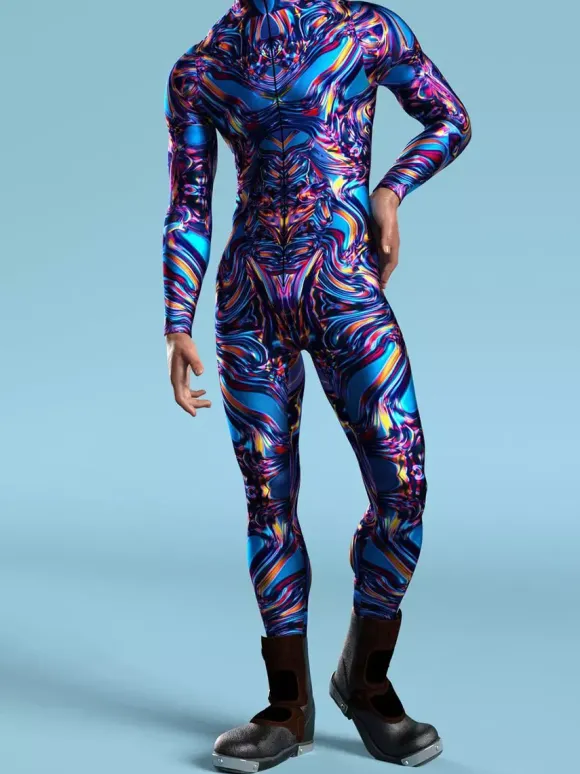 Cyberpunk Combinaisons zentai motifs Halloween Combinaison Catsuit à fermeture éclair pour homme adulte imprimée en 3D pour jeu fête zentai cosplay festival rave robot