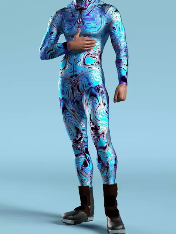 Cyberpunk Combinaisons zentai motifs Halloween Combinaison Catsuit à fermeture éclair pour homme adulte imprimée en 3D pour jeu fête zentai cosplay festival rave robot