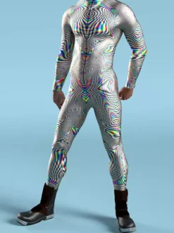 Cyberpunk Combinaisons zentai camouflage Halloween Combinaison Zentai Adulte Animal Robot 3D Imprimé Lycra Spandex Costumes Sexy