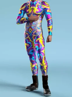 Cyberpunk Combinaisons zentai camouflage Halloween Combinaison Zentai Adulte Animal Robot 3D Imprimé Lycra Spandex Costumes Sexy