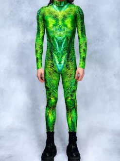 Cyberpunk Combinaisons zentai motifs Combinaison imprimée Halloween combinaison intégrale pour soirées à thème