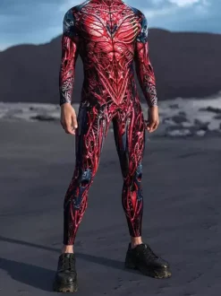 Cyberpunk Combinaisons zentai motifs Combinaison imprimée Halloween combinaison intégrale pour soirées à thème