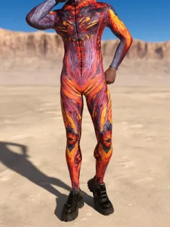 Cyberpunk Combinaisons zentai motifs Halloween Combinaison Cyberpunk musclée pour homme et femme motif 3D coloré costume de cosplay costume steampunk fête d'Halloween spectacle zentai