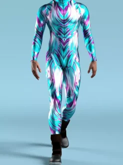 Cyberpunk Combinaisons zentai motifs Halloween Combinaison Cyberpunk musclée pour homme et femme motif 3D coloré costume de cosplay costume steampunk fête d'Halloween spectacle zentai