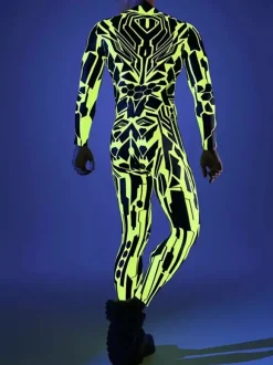 Cyberpunk Combinaisons zentai motifs Halloween Combinaison Zentai pour enfants hommes et femmes costume slim imprimé multicolore tenue de fête de festival fermeture éclair sur le devant