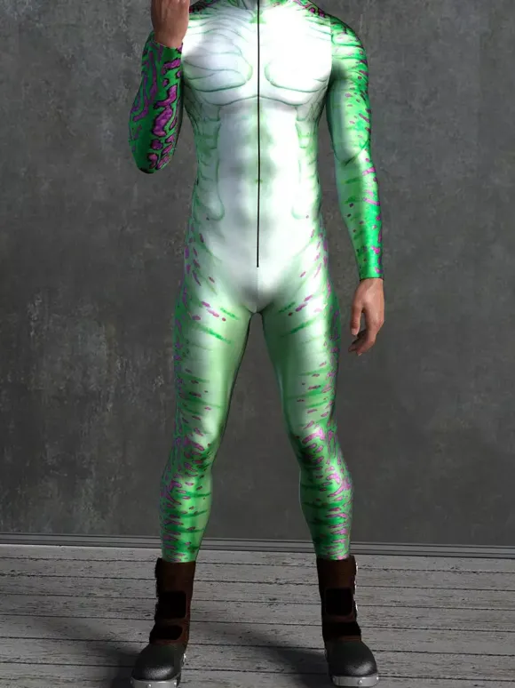 Cyberpunk Combinaisons zentai motifs Halloween Combinaison Zentai pour enfants hommes et femmes costume slim imprimé multicolore tenue de fête de festival fermeture éclair sur le devant