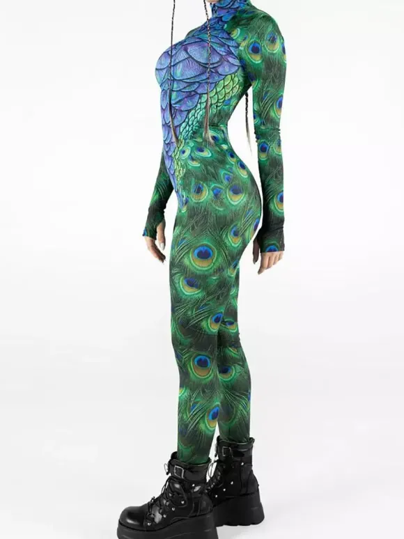 Cyberpunk Combinaisons zentai motifs Halloween Combinaison sexy pour femme motif papillon couleur unie pour Halloween pour adultes taille haute sport cosplay