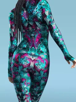 Cyberpunk Combinaisons zentai motifs Halloween Combinaison zentai pour adulte imprimé écailles de poisson lycra et spandex costumes sexy