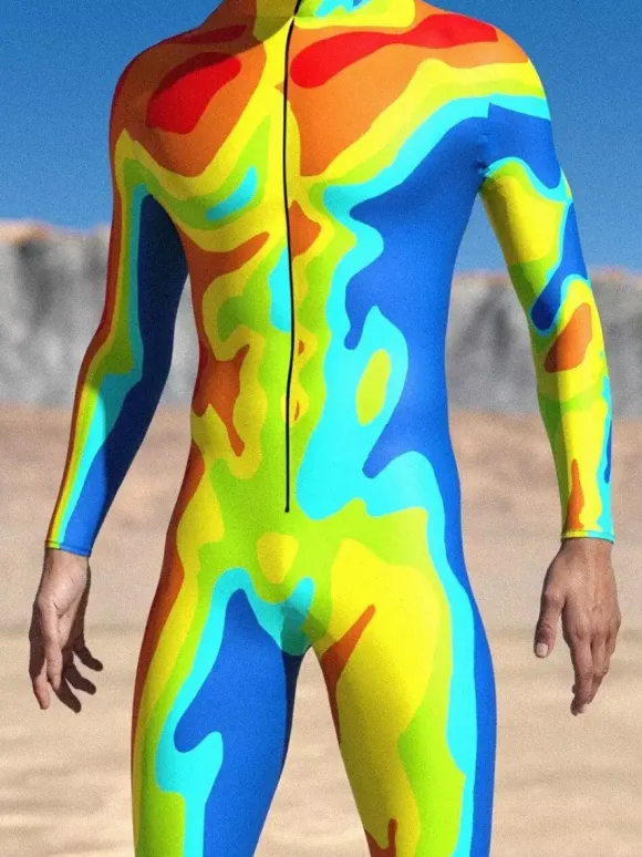Cyberpunk Combinaisons zentai motifs Halloween Combinaison zentai colorée de science-fiction pour adulte tenue cyberpunk Burning Man fête de vacances tenues de couple rave
