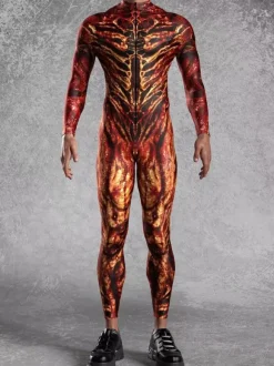 Cyberpunk Combinaisons zentai motifs Halloween Combinaison zentai colorée de science-fiction pour adulte tenue cyberpunk Burning Man fête de vacances tenues de couple rave