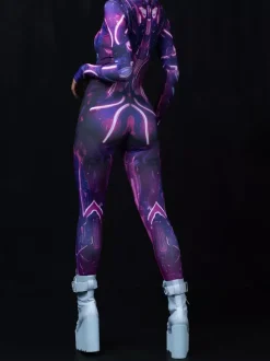 Cyberpunk Combinaisons zentai motifs Halloween Combinaisons de cosplay pour adultes personnages d'anime imprimé numérique 3D body caitsuit costumes de scène pour spectacle de yoga aérien