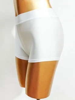 Danse Latine Short Blanc Femmes Pantalon De Danse Sexy En Polyester
