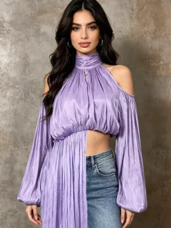 Débardeur abricot à bretelles plissé en coton style décontracté pour femme