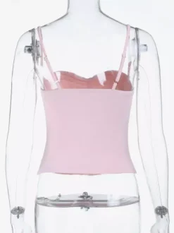Débardeur moulant dos nu élégant pour femme - Débardeur sexy et sexy - Camisole minimaliste et au look rebelle pour sortir en boîte 2026