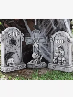 Décoration de pierre tombale d'Halloween ornements de pelouse de cimetière gothiques accessoires de cimetière en résine résistants aux intempéries