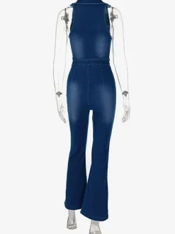 Denim Combinaison Sans Manches Femme Denim Jeans 2026