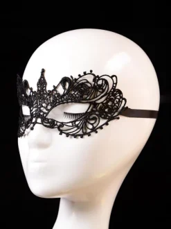 Dentelle Sexy Masque Féminin Halloween Out Bandeau Sur L'艙il Noir Déguisement Carnaval